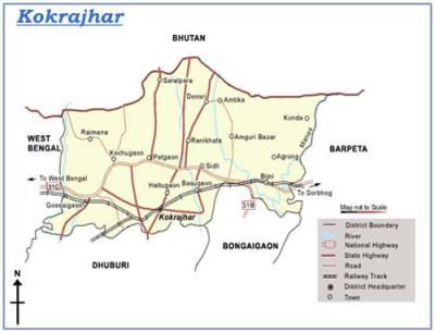 Kokrajhar District Map