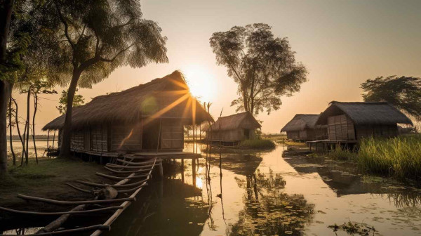Sunset view at Majuli