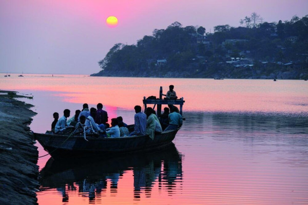Sunset view at Ganesh Ghat, Tezpur