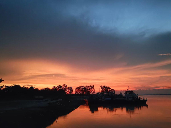 Sunset view at Nimati Ghat, Jorhat