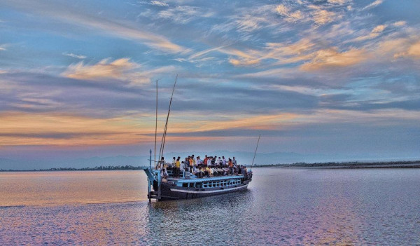 Sunset view at Nimati Ghat, Jorhat