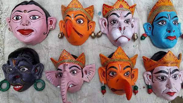 Mukha Mask Making, Majuli