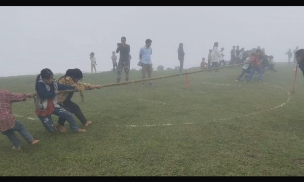 Traditional Assmaese Rashi Tana (Tug of War