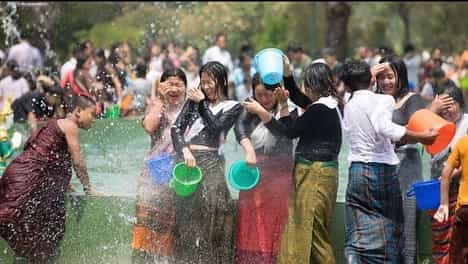 Sangken Festival – The Water Festival Of Khamti And Singpho Tribes Celebrating Buddhist New Year In Assam festival