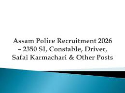 Assam Police Recruitment 2026 – 2350 Si illustration