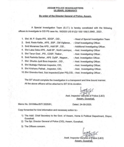 Why Has A Special Investigation Team (sit) Been Formed To Probe Into Zubeen Garg