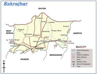 Kokrajhar district map