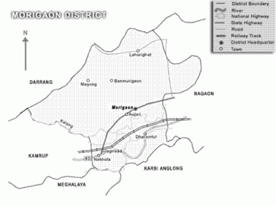 Marigaon district map