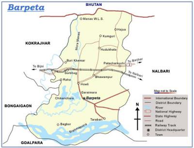 Barpeta district map