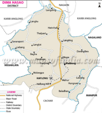 Dima Hasao district map