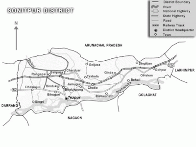 Sonitpur district map