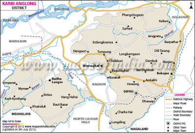 West Karbi Anglong district map