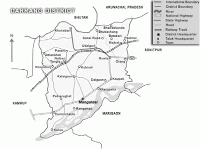 Darrang district map