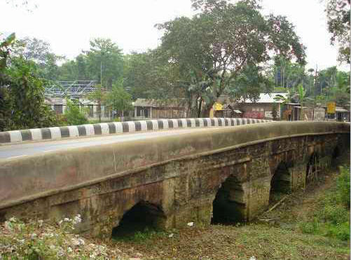Namdang Stone Bridge tourist place in Assam